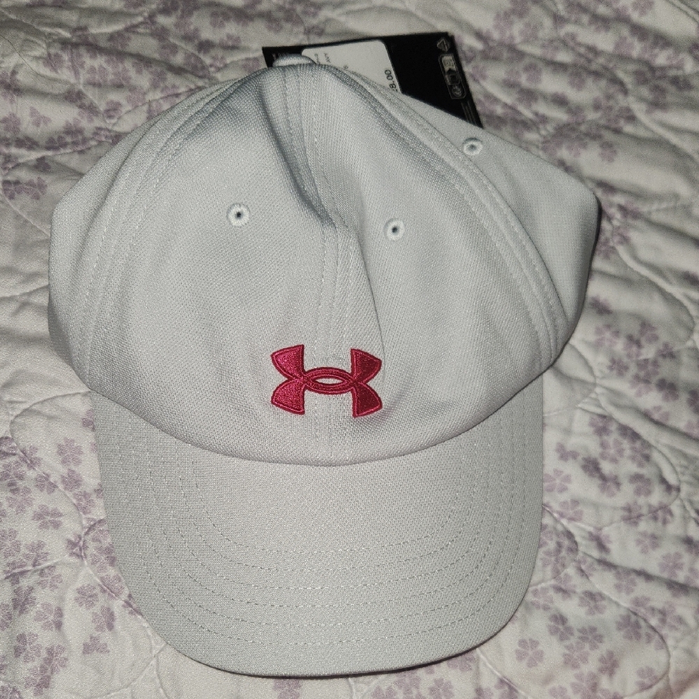 Under Armour Gray Cap with Pink Accents